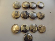 Collection of thirteen Victorian military pin badg