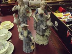 3 ceramic figures