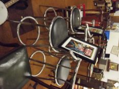 4 chrome bar stools