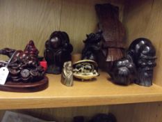 Collection of treen carvings