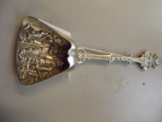 Dutch silver sugar spoon