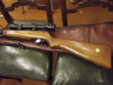 Webley air rifle with telescopic sight and soft c