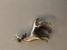 Silver stamped reindeer animal