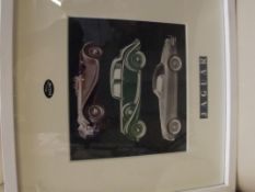 Framed Jaguar classic car print