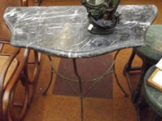 Marble top hall table