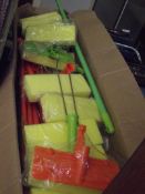 Large box of cleaning equipment
