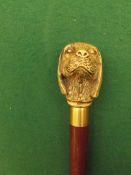 Walking stick with dog's head and secret compartme