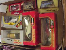 Box of collectable cars
