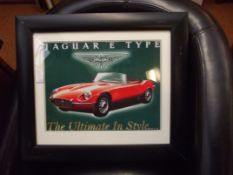 Jaguar e-type framed print