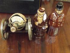 2 decanters and one other