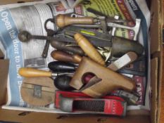 Box of wood working tools