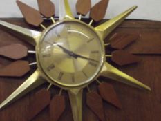 Retro starburst clock