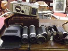 Projector, pairs of binoculars