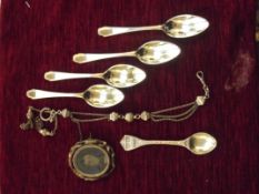 Collection of white metal items
