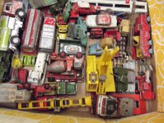 Collection of play worn Corgi, Matchbox and Dinky