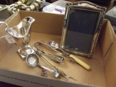 Collection of silver and plated items to include a