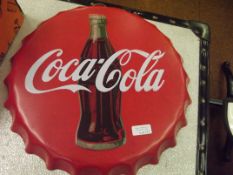 Wall plaque in the form of a Coca Cola lid