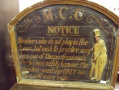 M.C.C golfing information board