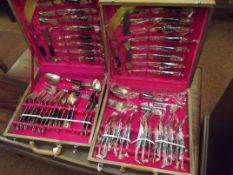 Two cases of flatware
