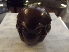 4 faced bronze Buddha
