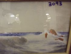 Seascape watercolour, signed H. Dollond-Hulke