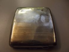 Silver cigarette box, some dents