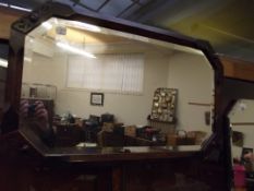 Art deco bevelled mirror