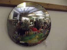 Frameless painted mirror