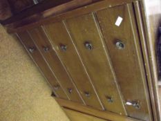 Oak chest of five drawers