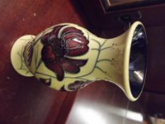 Moorcroft vase, Chocolate Cosmos