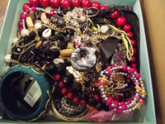 Box of costume jewellery