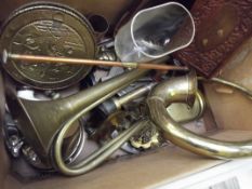 Box of brass ware