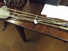 Brass fire irons