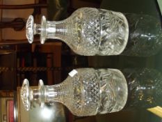 Pair of Victorian cut glass decanters