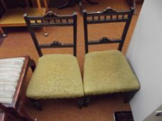 2 Victorian bedroom chairs