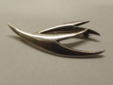 Danish silver brooch by Just Andersen