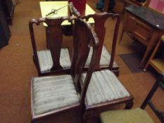 4 high back Victorian chairs