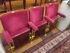 Three theatre seats