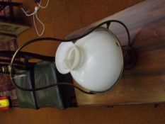 Hanging copper oil lamp
