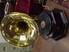 His master voice wind-up gramophone