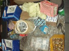 Quantity of hardware items, nails, fixings etc