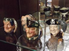 4 miniature Royal Doulton Toby jugs