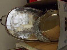 Box of silver plated ware