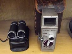 G.B Bell & Howell 624 camera together with some bi