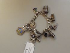 Silver charm bracelet