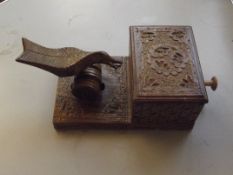 Treen novelty cigarette dispenser