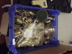 Assorted silver plated flatware to include a hallm