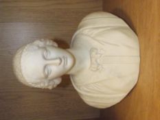 Victorian Parian ware bust in the form of a lady