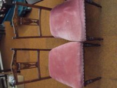 Pair of Edwardian inlaid chairs