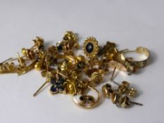 Miscellaneous 9ct Gold and Other Metal Jewellery, including chains, St Christopher pendants,